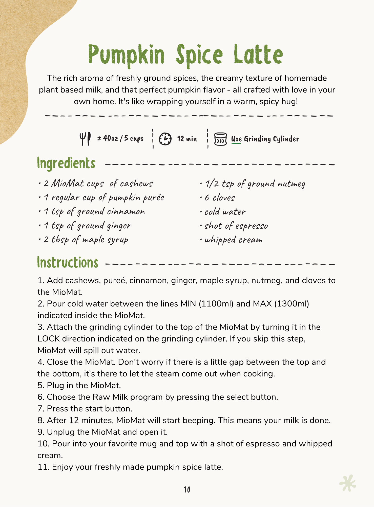 MioMat Autumn Recipe Book - MioMat