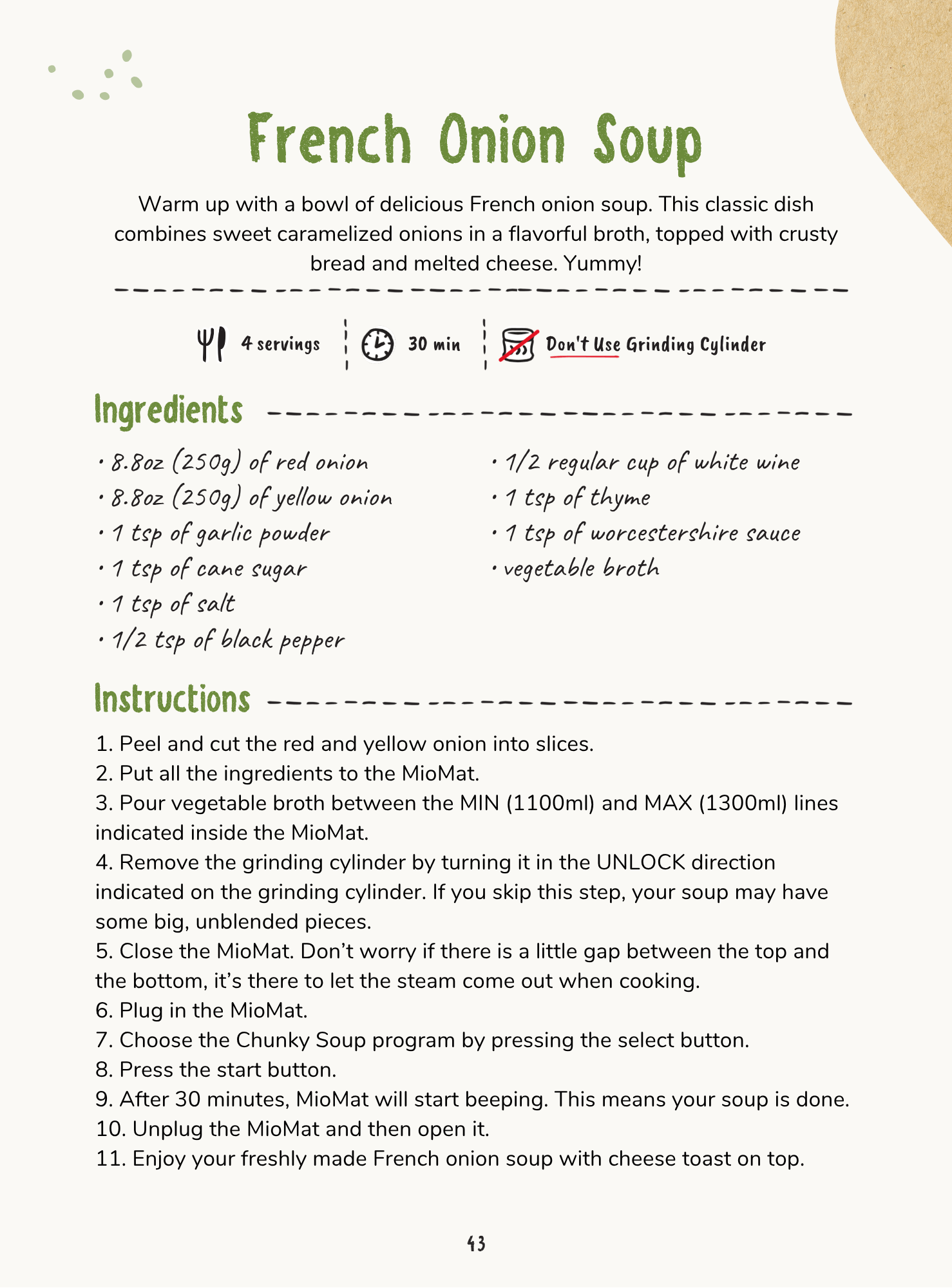 MioMat Autumn Recipe Book - MioMat